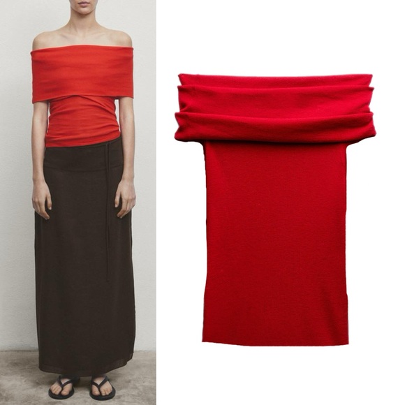 Red heart jersey knit top main image 1